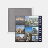 zDO011 SANTO DOMINGO，ドミニカ共和国，冷蔵庫 マグネット (正面/裏面)