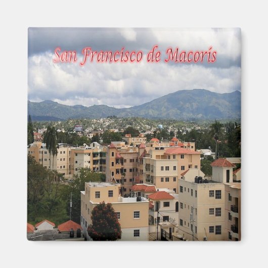 zDO014 SAN FRANCISCO DE MACORIS、冷蔵庫 マグネット (正面)