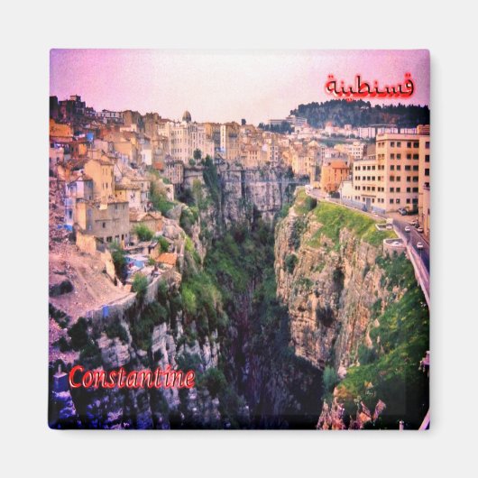 zDZ006 COSTANTINA，アルジェリア，アフリカ，冷蔵庫 マグネット (正面)