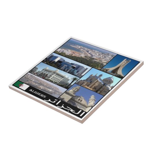 zDZ008 ALGERI，モザイク，アルジェリア，アフリカ， タイル (側面)