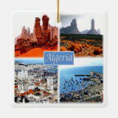 zDZ009 ALGERIモザイク，アルジェリア，アフリカ， セラミックオーナメント (裏面)