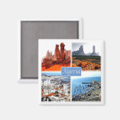 zDZ009 ALGERIモザイク，アルジェリア，アフリカ，冷蔵庫 マグネット (正面/裏面)