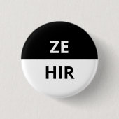 Ze/Hirの代名詞の黒く及び白いバッジ 缶バッジ (正面)