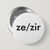 ze/zirの代名詞のバッジ 缶バッジ (正面&裏面)