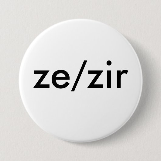 ze/zirの代名詞のバッジ 缶バッジ (正面)