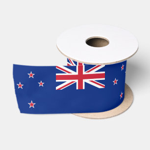 Zealand Flag & New Zealandの旅行、休日/スポーツ サテンリボン