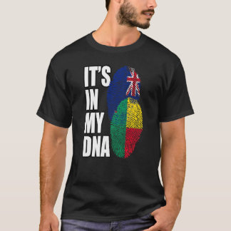 Zealander And Beninese Mix DNA Flag Heritage Tシャツ