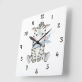 Zeb The Zebra Wall Clock スクエア壁時計 (傾斜)