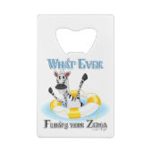 Zebraおもしろいを浮かせるものは クレジットカード栓抜き (裏面)