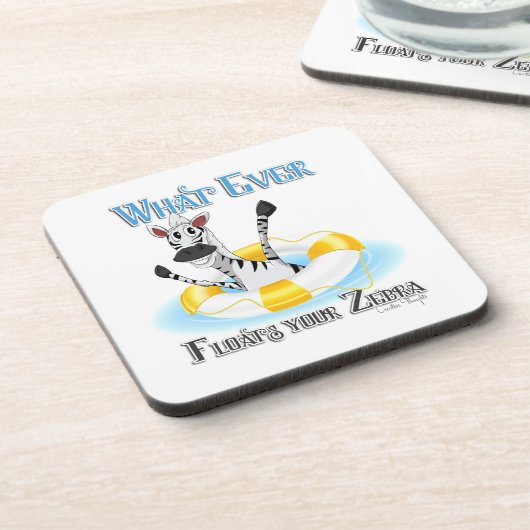 Zebraおもしろいを浮かせるものは コースター (左側)