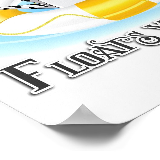 Zebraおもしろいを浮かせるものは ポスター (角)