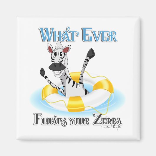 Zebraおもしろいを浮かせるものは マグネット (正面)