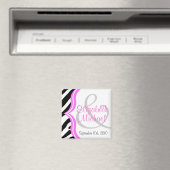 ZebraとPink日付磁石を保存 マグネット (インサイチュ (食洗機))