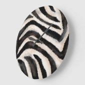 Zebraテクスチャ：手のスケッチ、アフリカ。 ラージ壁時計 (傾斜)
