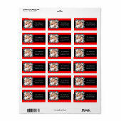 Zebraフレームあなたの色と写真住所 シール (フルシート)