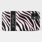 Zebraプリントピンクブラック&ホワイトiPhone 5ケース Case-Mate iPhoneケース (裏面(横))