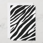 Zebraママとベビーアフリカのサファリの赤ちゃんシャワー 招待状 (裏面)