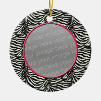 zebra印刷シックな写真オーナメント セラミックオーナメント