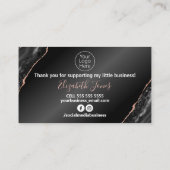 Zebra印刷バラ金ゴールドご購入ありがとうございます 名刺 (裏面)