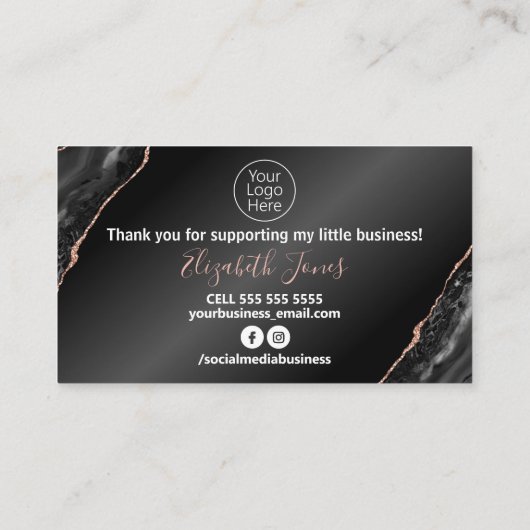 Zebra印刷バラ金ゴールドご購入ありがとうございます 名刺 (裏面)