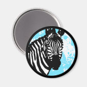 zebra。カラーカスタマイズ可能な円。 マグネット (正面/裏面)