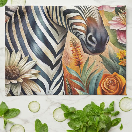 Zebra キッチンタオル (折り畳み)