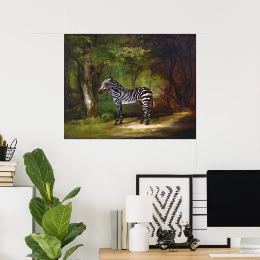 Zebra (1763) painting by George Stubbs ポスター (ホームオフィス)