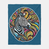 Zebra 1 フリースブランケット (正面)