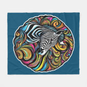 Zebra 1 フリースブランケット (正面(横))