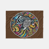 Zebra 1 フリースブランケット (正面(横))