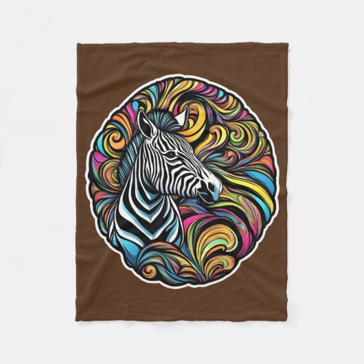 Zebra 1 フリースブランケット (正面)