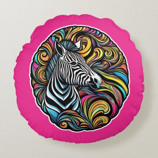 Zebra 1 ラウンドクッション (正面)