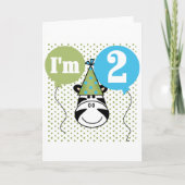 Zebra 2nd誕生日Tシャツとギフト カード (正面)