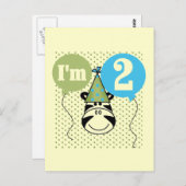 Zebra 2nd誕生日Tシャツとギフト ポストカード (正面/裏面)