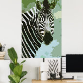 Zebra African Wildlifeポスタープリント ポスター (ホームオフィス)