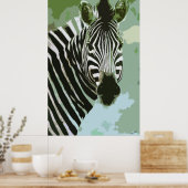 Zebra African Wildlifeポスタープリント ポスター (キッチン)