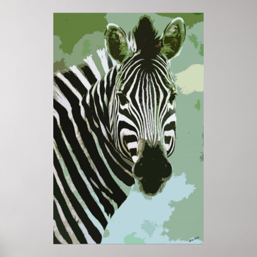 Zebra African Wildlifeポスタープリント ポスター (正面)