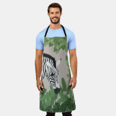 Zebra amongst Leaves  エプロン (着用した状態)