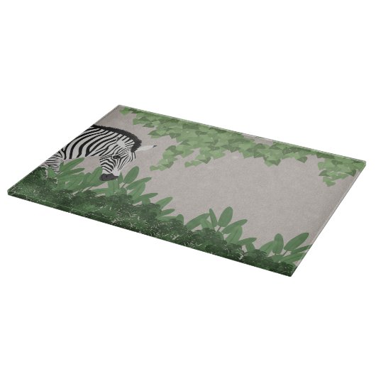 Zebra amongst Leaves カッティングボード (角)