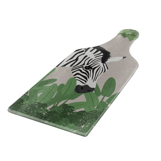Zebra amongst Leaves カッティングボード (角)