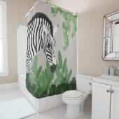 Zebra amongst Leaves シャワーカーテン (インサイチュ)