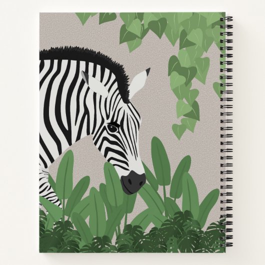 Zebra amongst Leaves ノートブック (裏面)