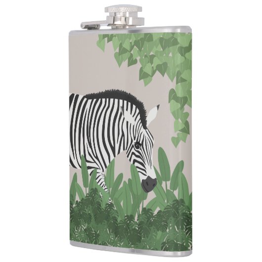 Zebra amongst Leaves フラスク (左)