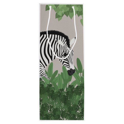 Zebra amongst Leaves ワインギフトバッグ (裏面)