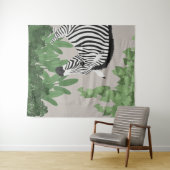 Zebra amongst Leaves Tapestry タペストリー (インサイチュ(横))