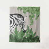 Zebra amongst Leaves Tapestry タペストリー (正面)