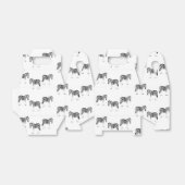 Zebra animal pattern on white フェイバーボックス (折り畳みなし)