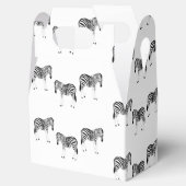 Zebra animal pattern on white フェイバーボックス (オープン)