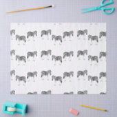 Zebra animal pattern on white 薄葉紙 (クラフト)