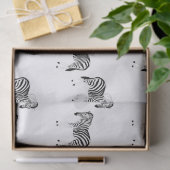 Zebra animal pattern on white 薄葉紙 (ギフト)
